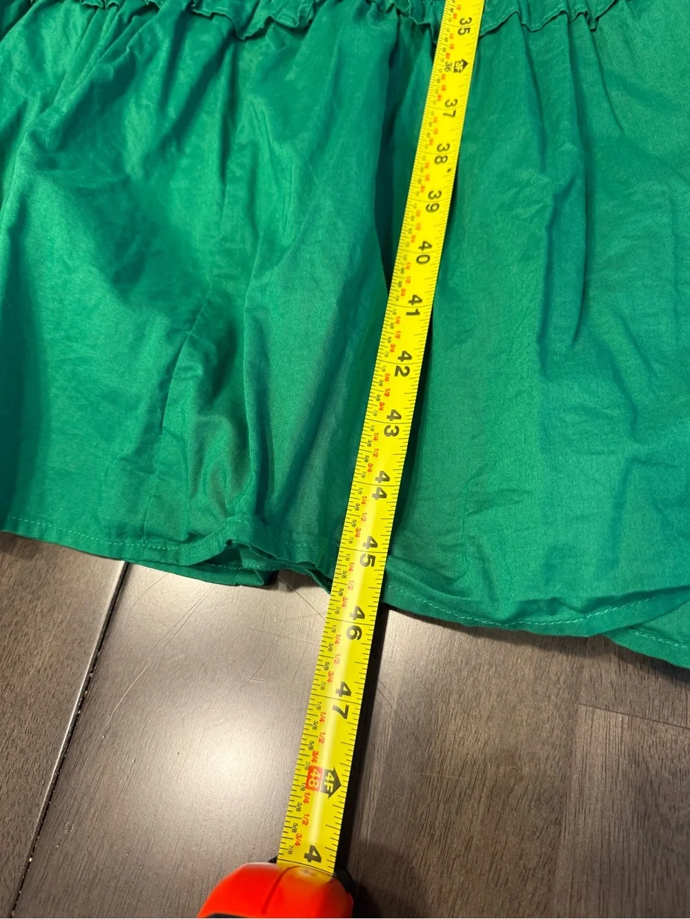 J. Crew Bright Green Ruffle Tiered Maxi Dress